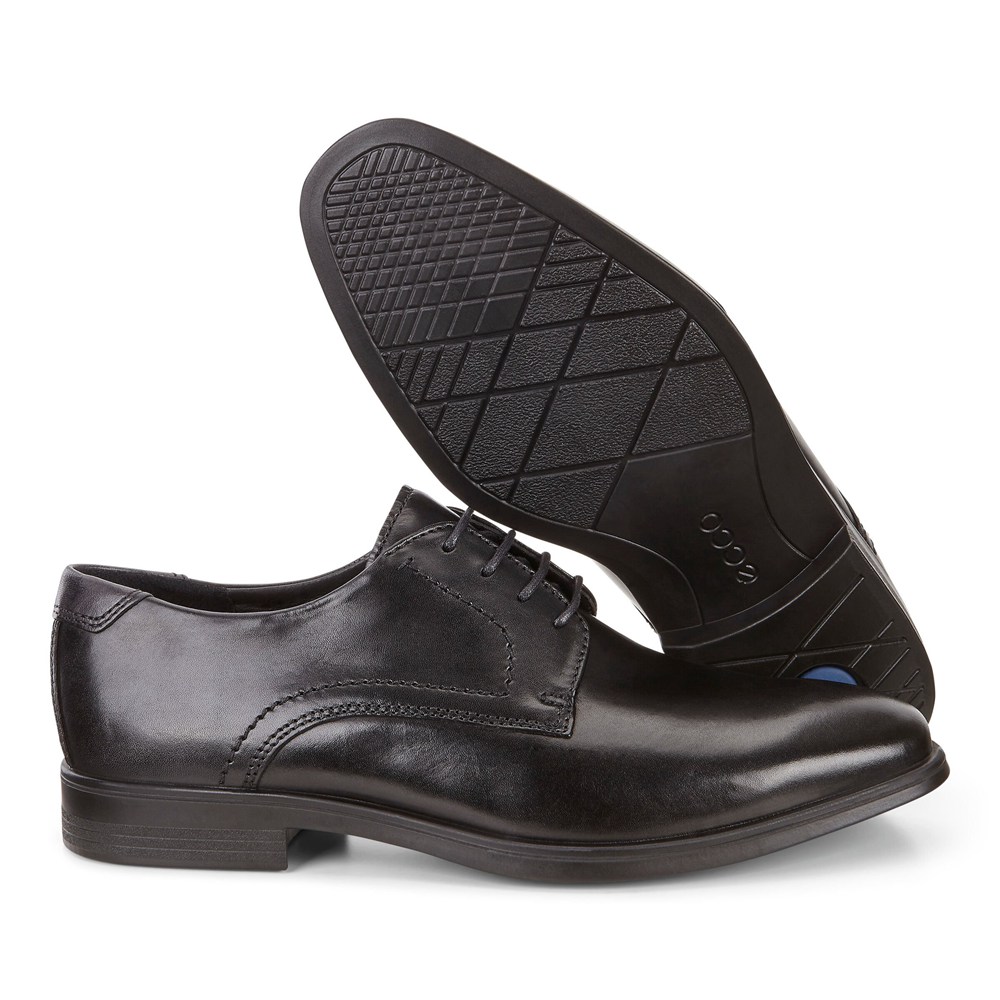 ECCO Mens Dress Shoes Black - Melbourne Tie - GIP-389125